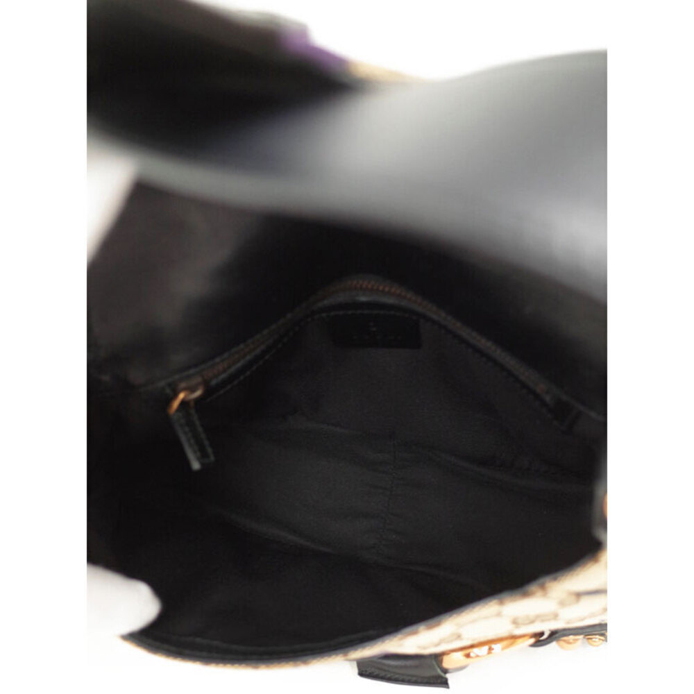 Gucci GG Canvas Horsebit Chain bag Brown Purple - Picture 3 of 9
